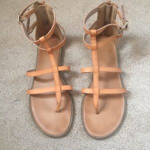 Tan gladiator sandals